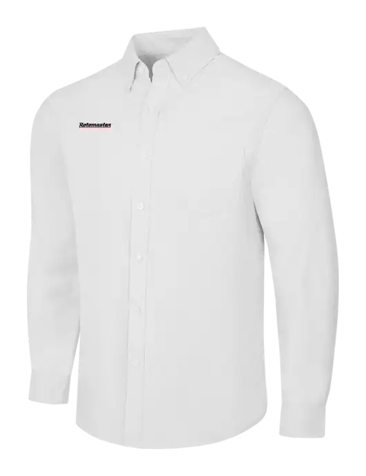White SuperPro Oxford Shirt w/Rotomaster Logo