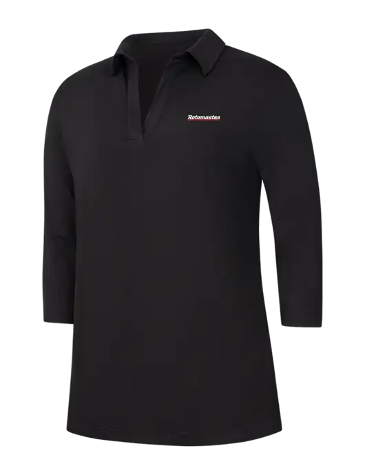 Womens Black Luxe Knit Tunic w/Rotomaster Logo