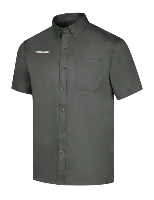 Short Sleeve Dark Grey Superpro React Twill Shirt w/Rotomaster Logo