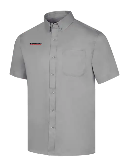 Short Sleeve Light Grey Superpro React Twill Shirt w/Rotomaster Logo