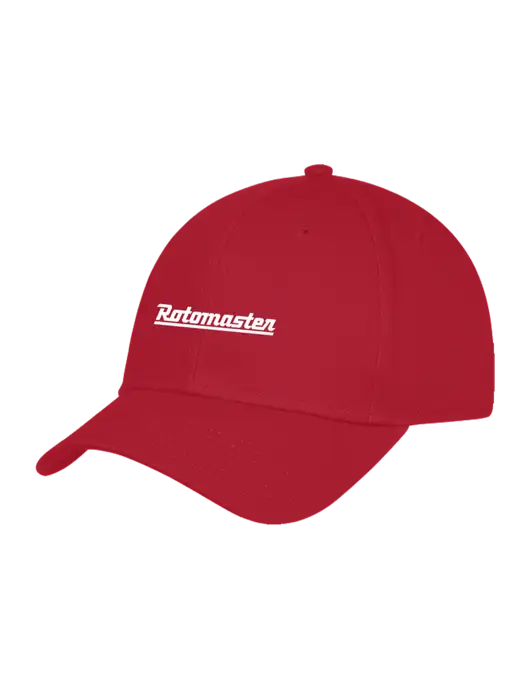Red Structured Cap Hook & Loop w/Rotomaster Logo
