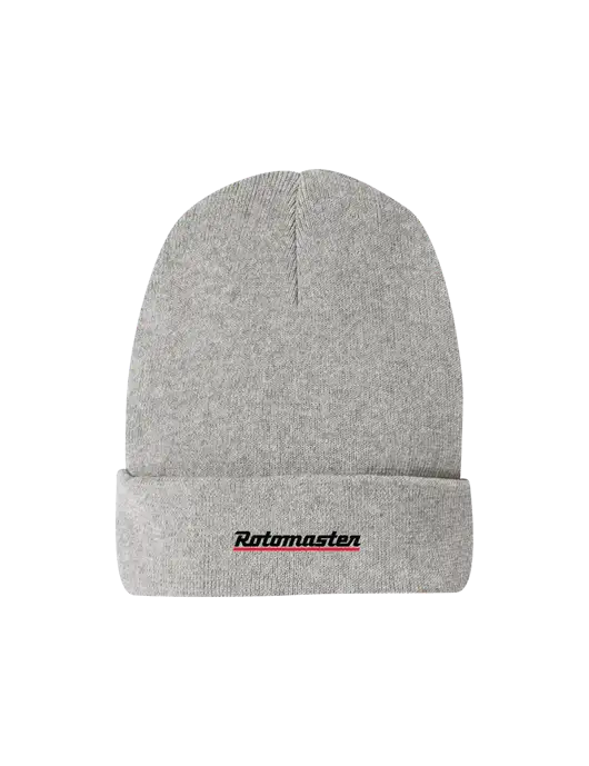 Recycled Light Heather Grey Beanie w/Rotomaster Logo