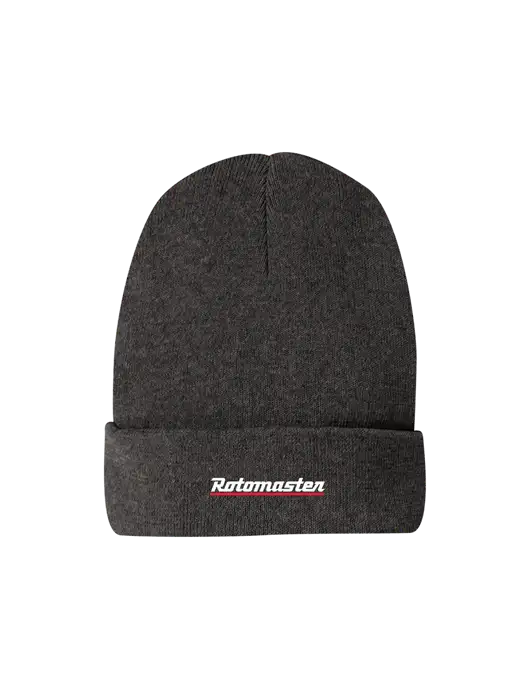 Recycled Charcoal Heather Beanie w/Rotomaster Logo