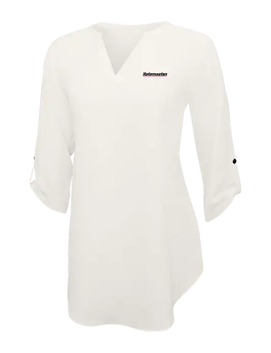 Ivory Womens 3/4 Sleeve Tunic Blouse w/Rotomaster Logo