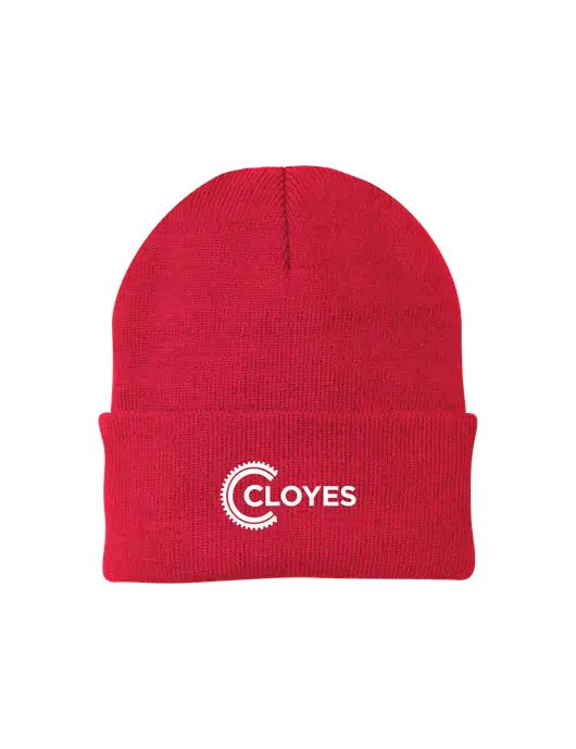 Red Knit Cap w/Cloyes Logo