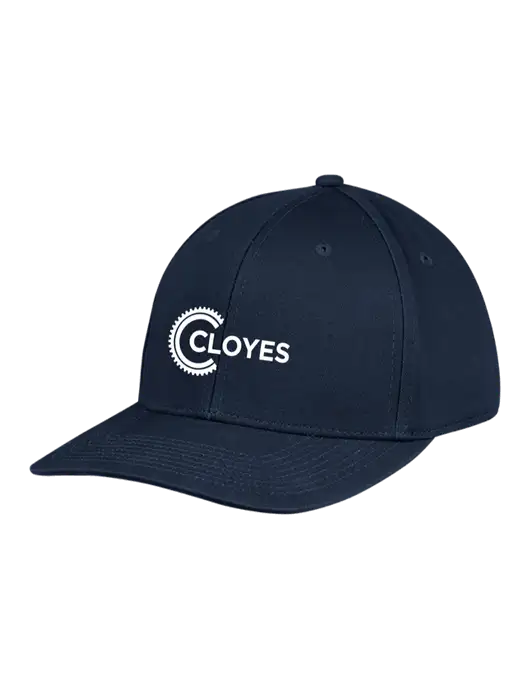Premium Modern Structured Twill Navy Snapback Cap w/Cloyes Logo