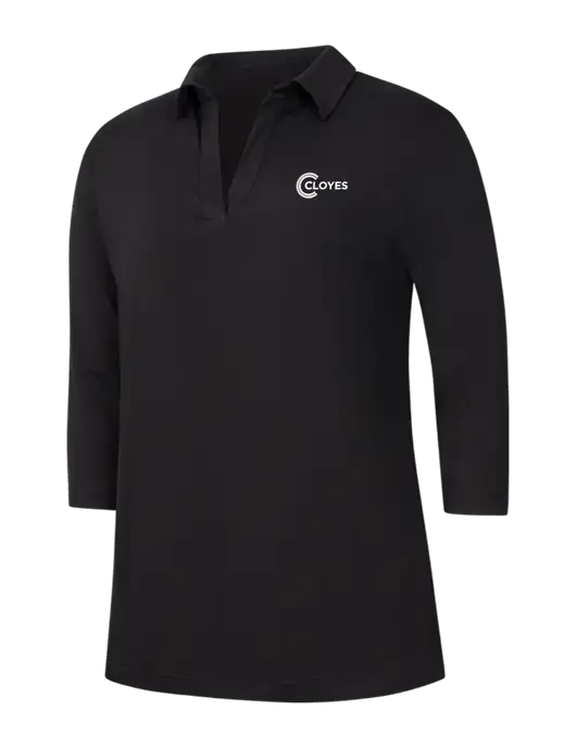 Womens Black Luxe Knit Tunic w/Cloyes Logo