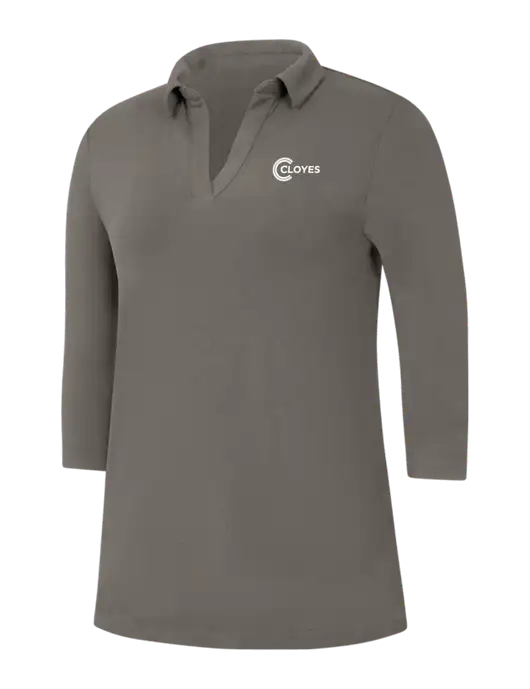 Womens Dark Grey Luxe Knit Tunic w/Cloyes Logo