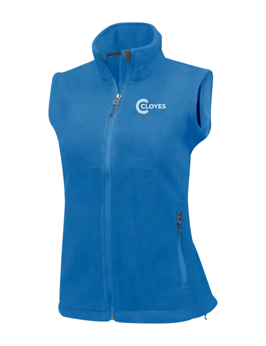 Royal Womens Fleece Vest w/Cloyes Logo