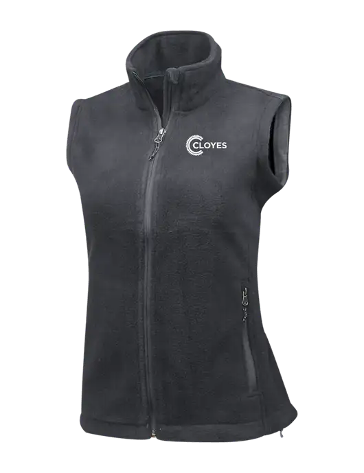 Medium Grey Womens Fleece Vest w/Cloyes Logo