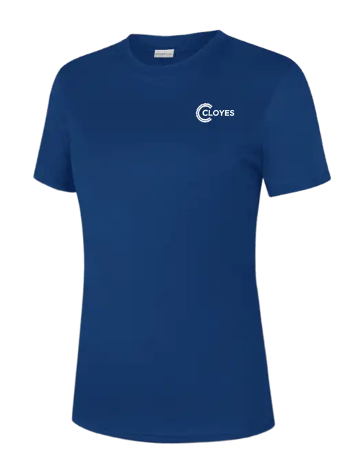 Womens Royal PosiCharge Competitor Tee w/Cloyes Logo