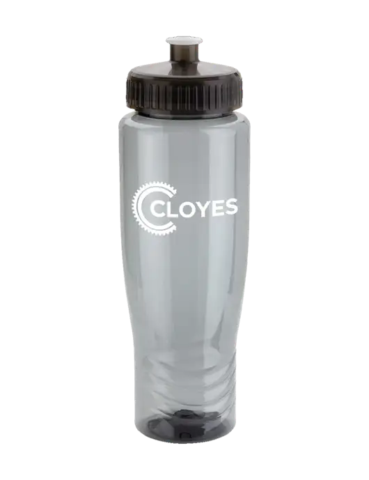 Roam Smoke 28 oz Eco-Polyclear Bottle with Push Pull Lid w/Cloyes Logo