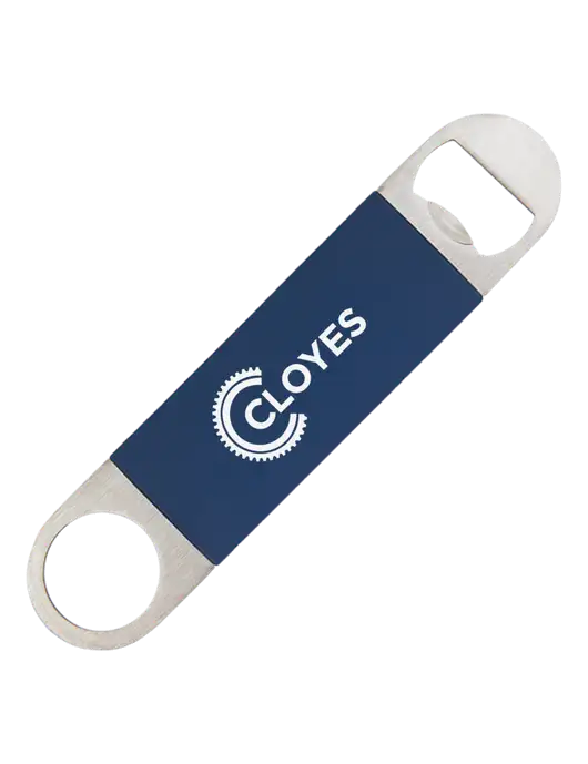 Navy Bottle Opener with Silicone Grip w/Cloyes Logo