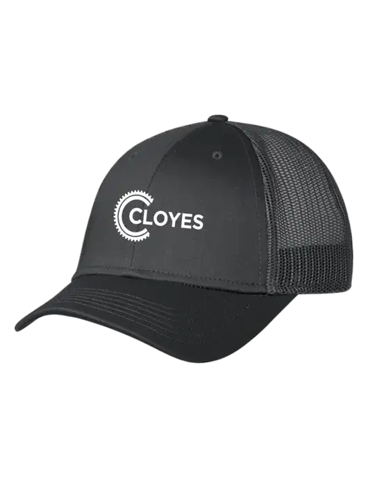 Charcoal Mesh Trucker Cap Snap Back w/Cloyes Logo