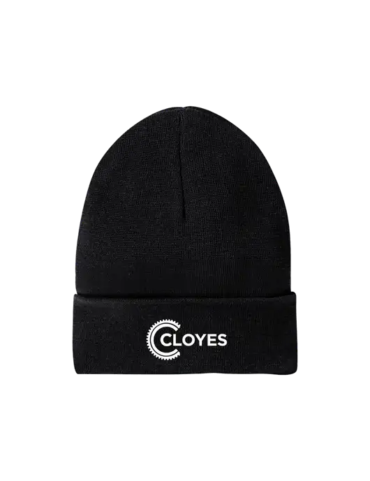Recycled Black Beanie w/Cloyes Logo
