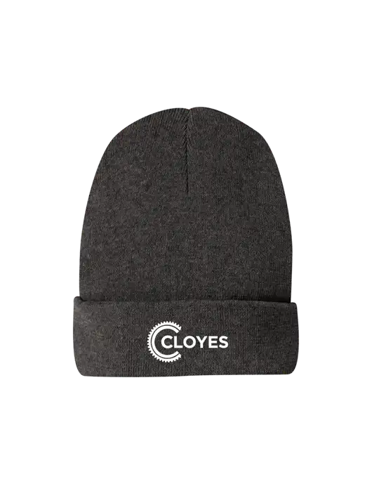 Recycled Charcoal Heather Beanie w/Cloyes Logo