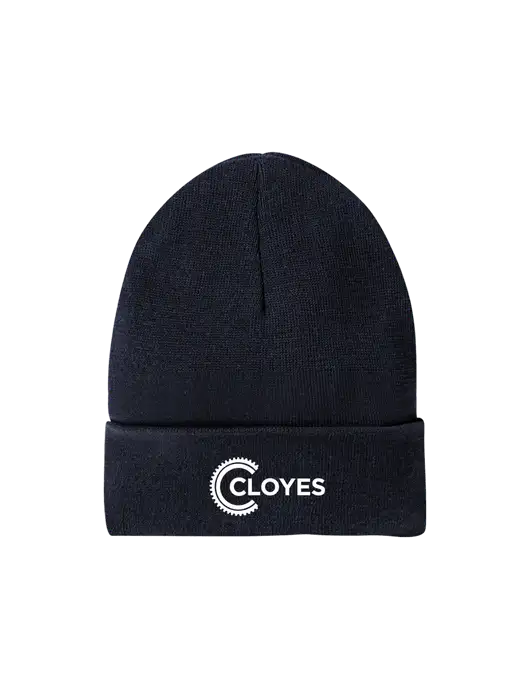 Recycled True Navy Beanie w/Cloyes Logo