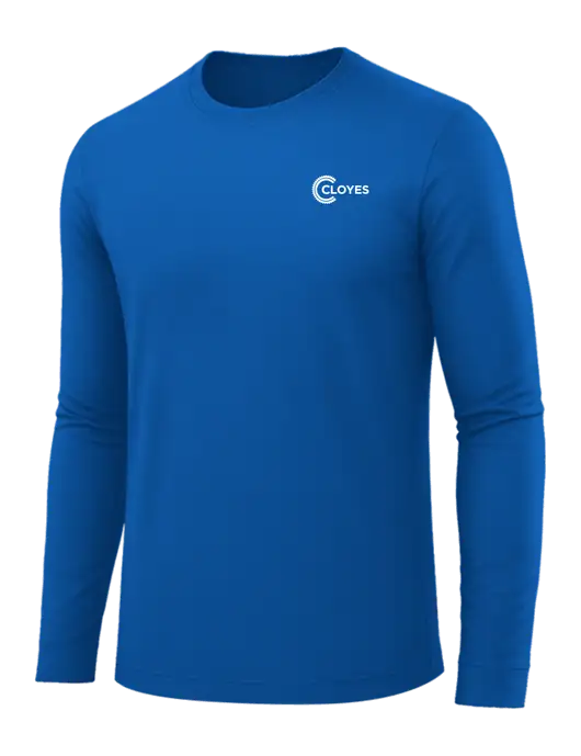 Long Sleeve Royal Blue PosiCharge Competitor Tee w/Cloyes Logo