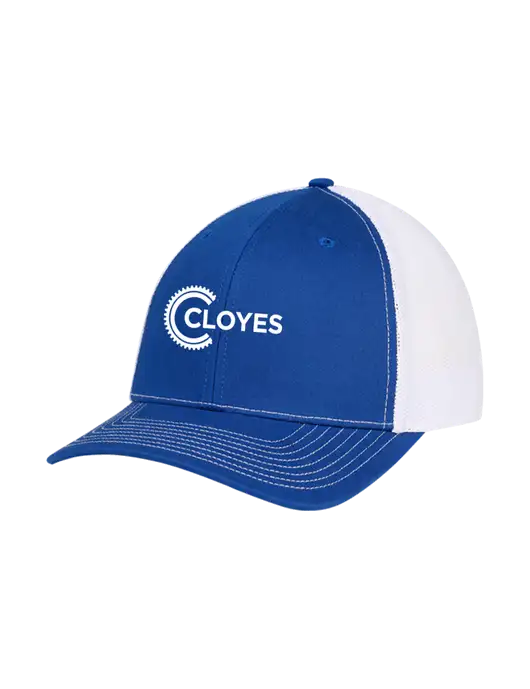 Richardson Adjustable Snapback Original 112 Trucker Cap Royal w/White Mesh w/Cloyes Logo