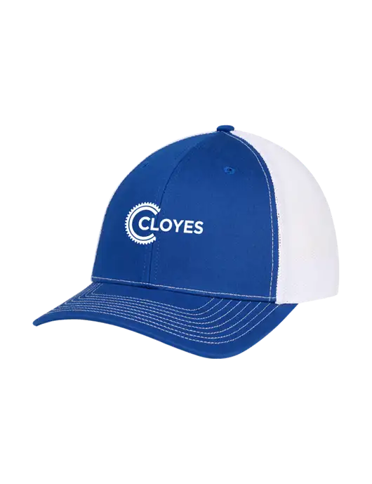 Richardson Adjustable Snapback Original 112 Trucker Cap Royal w/White Mesh w/Cloyes Logo