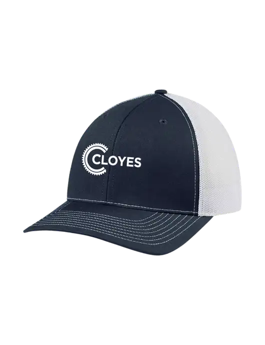 Richardson Adjustable Snapback Original 112 Trucker Cap Navy w/White Mesh w/Cloyes Logo