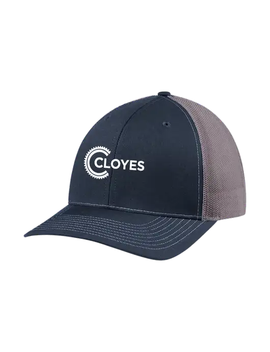Richardson Adjustable Snapback Original 112 Trucker Cap Navy w/Charcoal Mesh w/Cloyes Logo