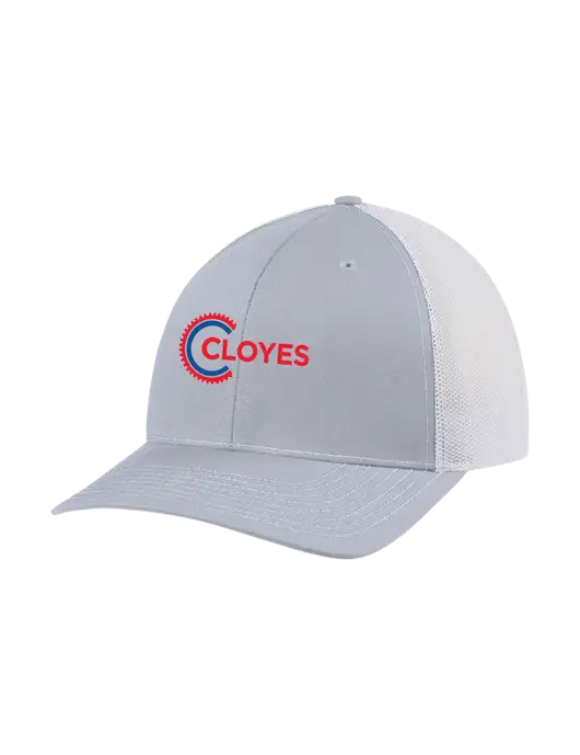 Richardson Adjustable Snapback Original 112 Trucker Cap Light Heather Grey w/White Mesh w/Cloyes Logo