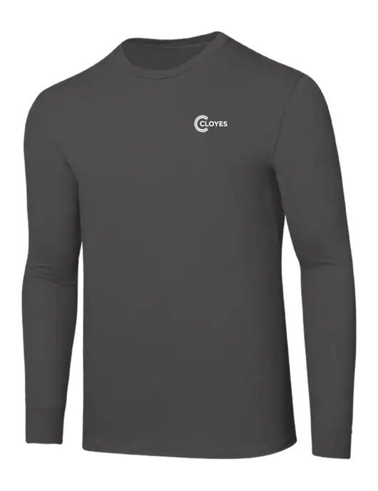 Seriously Soft Dark Grey Long Sleeve T-Shirt w/Cloyes Logo