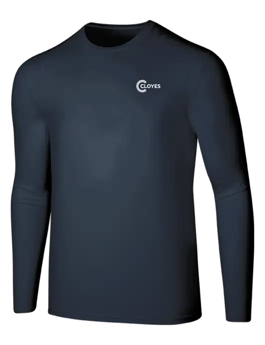 Seriously Soft Navy Long Sleeve T-Shirt w/Cloyes Logo