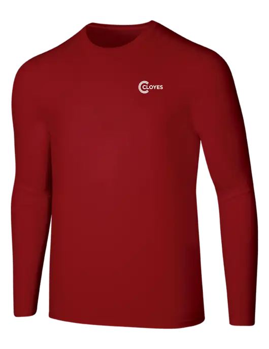 Seriously Soft Red Long Sleeve T-Shirt w/Cloyes Logo