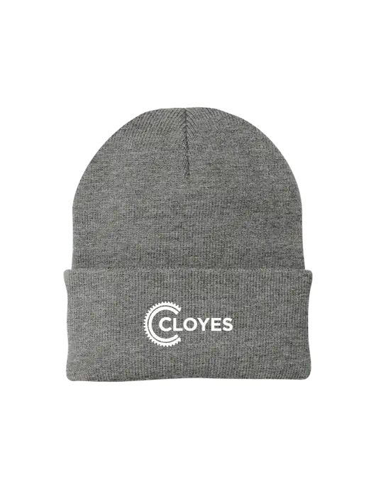 Medium Grey Heather Knit Cap w/Cloyes Logo