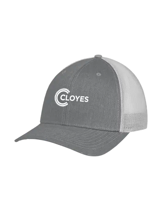 Richardson Adjustable Snapback Original 112 Trucker Cap Heather Grey w/Light Grey Mesh w/Cloyes Logo