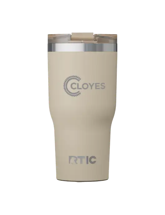 RTIC Essential 30 oz Tan Tumbler w/Cloyes Logo