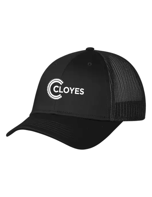 Black Mesh Trucker Cap Snap Back w/Cloyes Logo