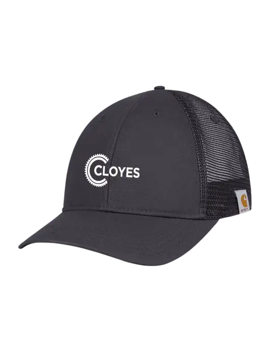 Carhartt Dark Grey Canvas Trucker Cap w/Cloyes Logo