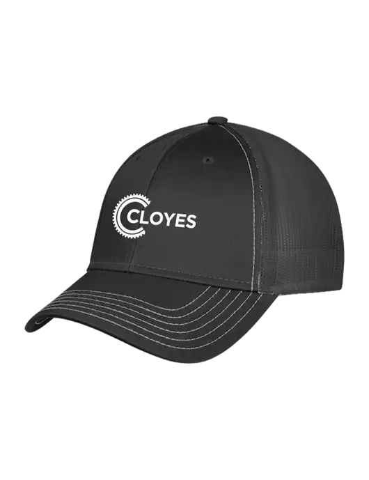 Charcoal Grey Mesh Trucker Cap Snap Back w/Cloyes Logo