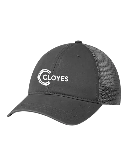 Richardson 111 Garment Washed Trucker Cap Charcoal w/Charcoal Mesh w/Cloyes Logo