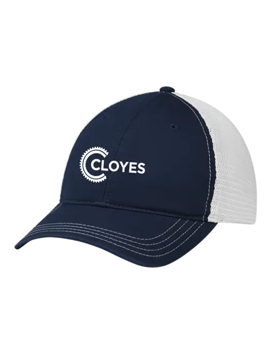 Richardson 111 Garment Washed Trucker Cap Navy w/White Mesh w/Cloyes Logo