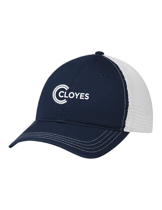 Richardson 111 Garment Washed Trucker Cap Navy w/White Mesh w/Cloyes Logo
