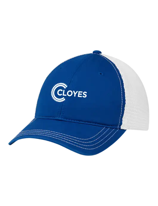 Richardson 111 Garment Washed Trucker Cap Royal w/White Mesh w/Cloyes Logo