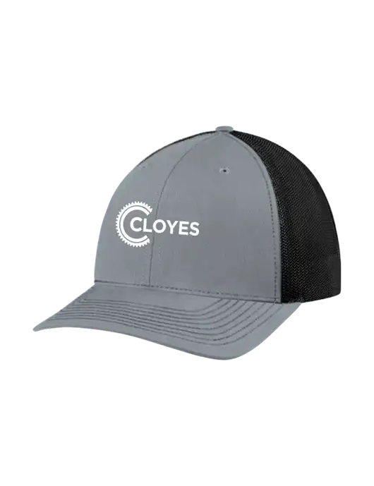 Richardson Adjustable Snapback Original 112 Trucker Cap Heather Grey w/Black Mesh w/Cloyes Logo