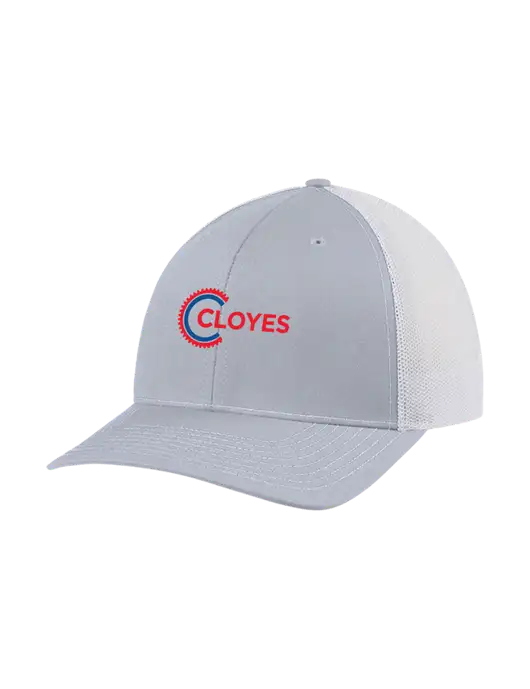 Richardson Adjustable Snapback Original 112 Trucker Cap Light Heather Grey w/White Mesh w/Cloyes Logo