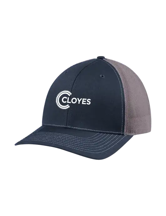 Richardson Adjustable Snapback Original 112 Trucker Cap Navy w/Charcoal Mesh w/Cloyes Logo