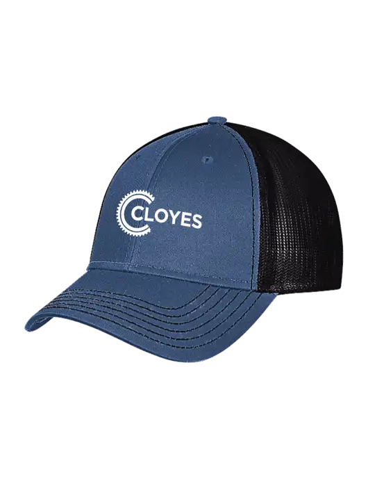 Dark Royal/Black Mesh Trucker Cap Snap Back w/Cloyes Logo