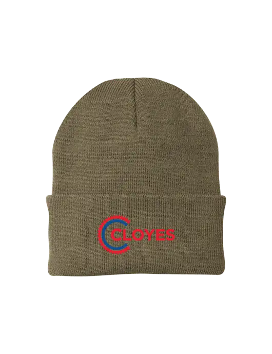 Dark Tan Knit Cap w/Cloyes Logo