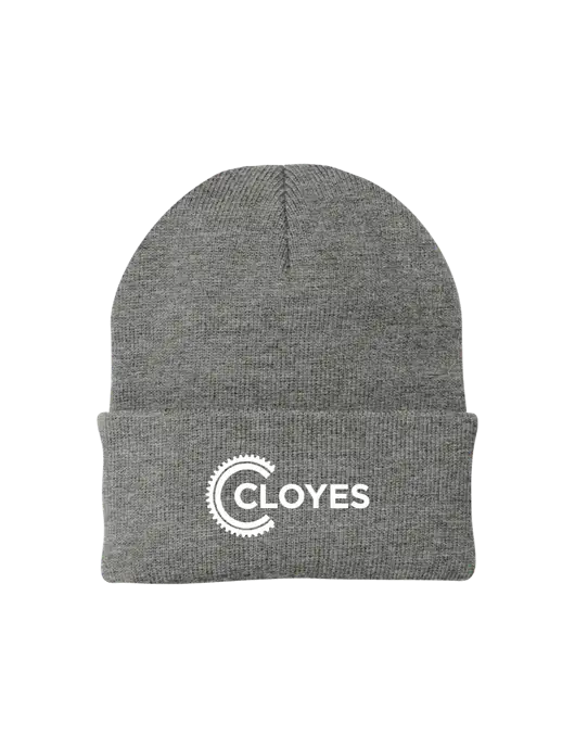 Medium Grey Heather Knit Cap w/Cloyes Logo