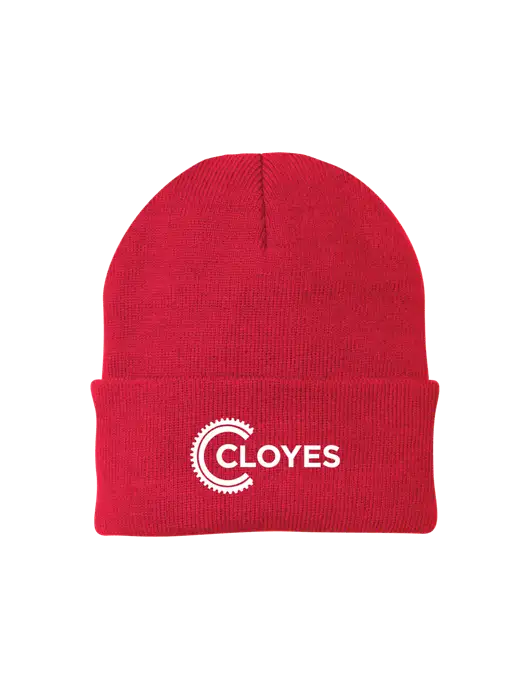 Red Knit Cap w/Cloyes Logo