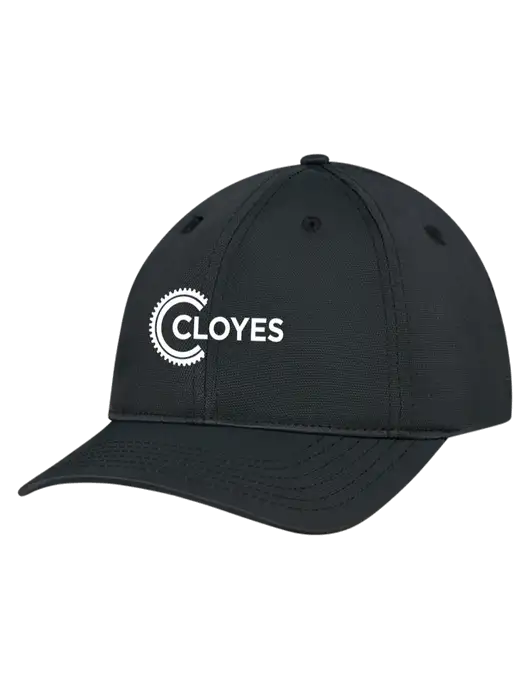 Black Nylon Twill Performance Cap w/Cloyes Logo