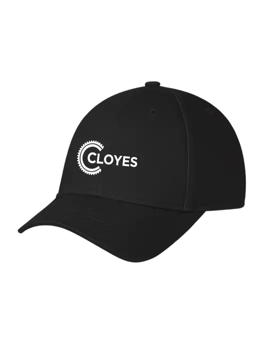 Black Structured Cap Hook & Loop w/Cloyes Logo