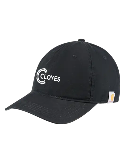 Carhartt Black Cotton Canvas Cap w/Cloyes Logo